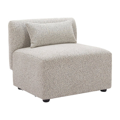Silla Comercial para Bistró - ZUO SIMU MIDDLE - Greige Duna - Asiento y Respaldo Tapizados en Tejido Texturizado - 110432 - Zuo - NOGAL BEAT - Silla Comercial Interior