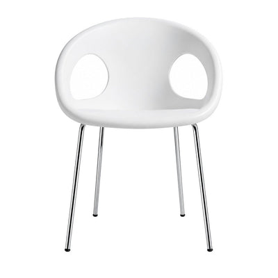 Silla Comercial para cafetería Cafetería - LABENZE DROP 155-15030 - Blanco - Tubular Acero Blanco - 155-15020-ESP - Labenze - NOGAL BEAT - Silla Comercial Interior