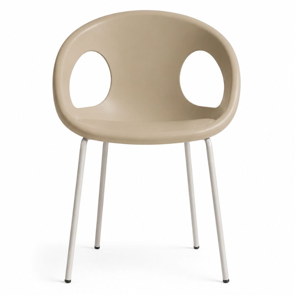 Silla Comercial para cafetería Cafetería - LABENZE DROP 155 - 15030 - Varios Colores - Tubular Acero Blanco - 155-15030 - Labenze - NOGAL BEAT - Silla Comercial Interior