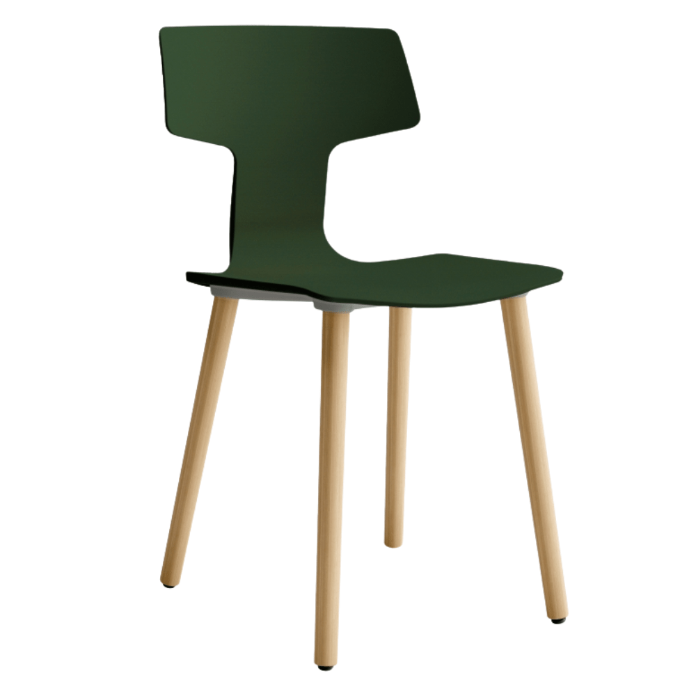 Silla Comercial para Cafetería - COLOS SPLIT - Varios Colores - Asiento y Respaldo en Polipropileno - SPLIT Gl - Colos - NOGAL BEAT - Sillas