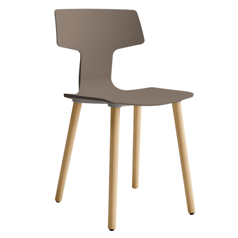 Silla Comercial para Cafetería - COLOS SPLIT - Varios Colores - Asiento y Respaldo en Polipropileno - SPLIT Gl - Colos - NOGAL BEAT - Sillas