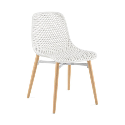 Silla Comercial para Cafetería - INFINITI NEXT - Varios Colores - Asiento y Respaldo en Poliamida Base de Madera - 110-10600-BCO-ESP - Infiniti - NOGAL BEAT - Silla Comercial Interior