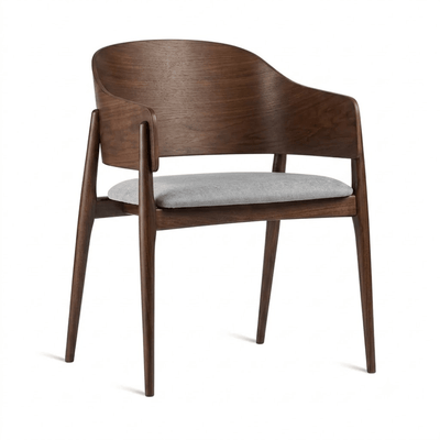 Silla Comercial para cafetería - LABENZE MARIOLA - Varios Colores - Asiento Tapizado - 162-4263A-NOG-000 - Labenze - NOGAL BEAT - Silla Comercial Interior