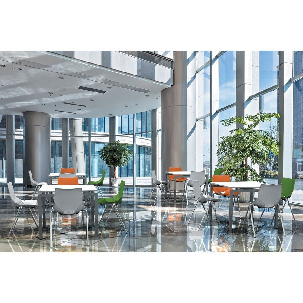 Silla Comercial para Cafetería - OFFIHO SHELL OHV-37 - Varios Colores - Asiento y Respaldo en Polipropileno - OHV-37 - OFFIHO - NOGAL BEAT - Silla Comercial Interior