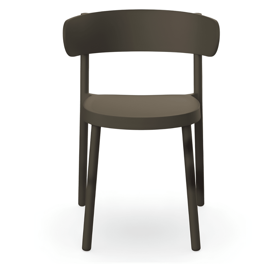 Silla Comercial para Cafetería Protección UV - RESOL CASINO - Varios Colores - Asiento y Respaldo en Polipropileno - 3956 - Resol - NOGAL BEAT - Sillas