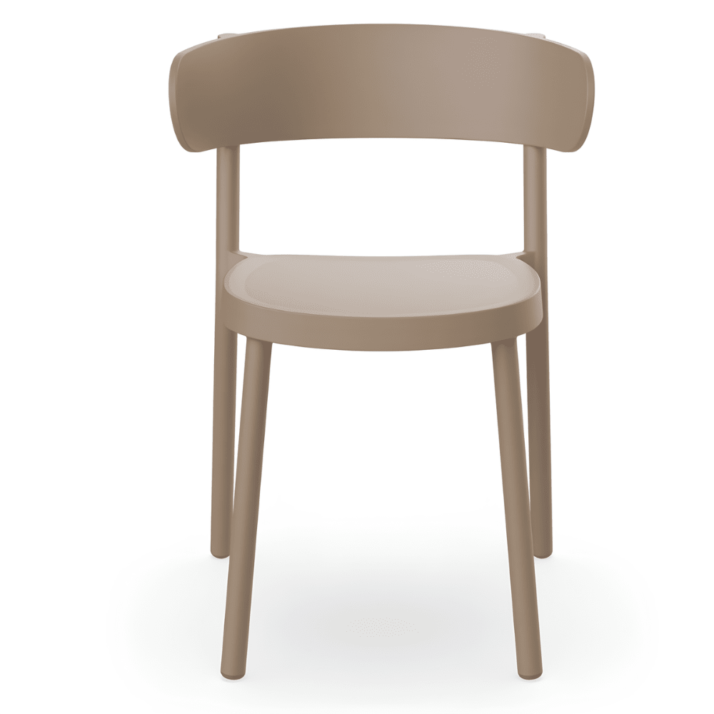 Silla Comercial para Cafetería Protección UV - RESOL CASINO - Varios Colores - Asiento y Respaldo en Polipropileno - 3955 - Resol - NOGAL BEAT - Sillas