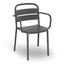 Silla comercial Resol Como Armchair con brazos, de polipropileno con fibra de vidrio para cafetería
