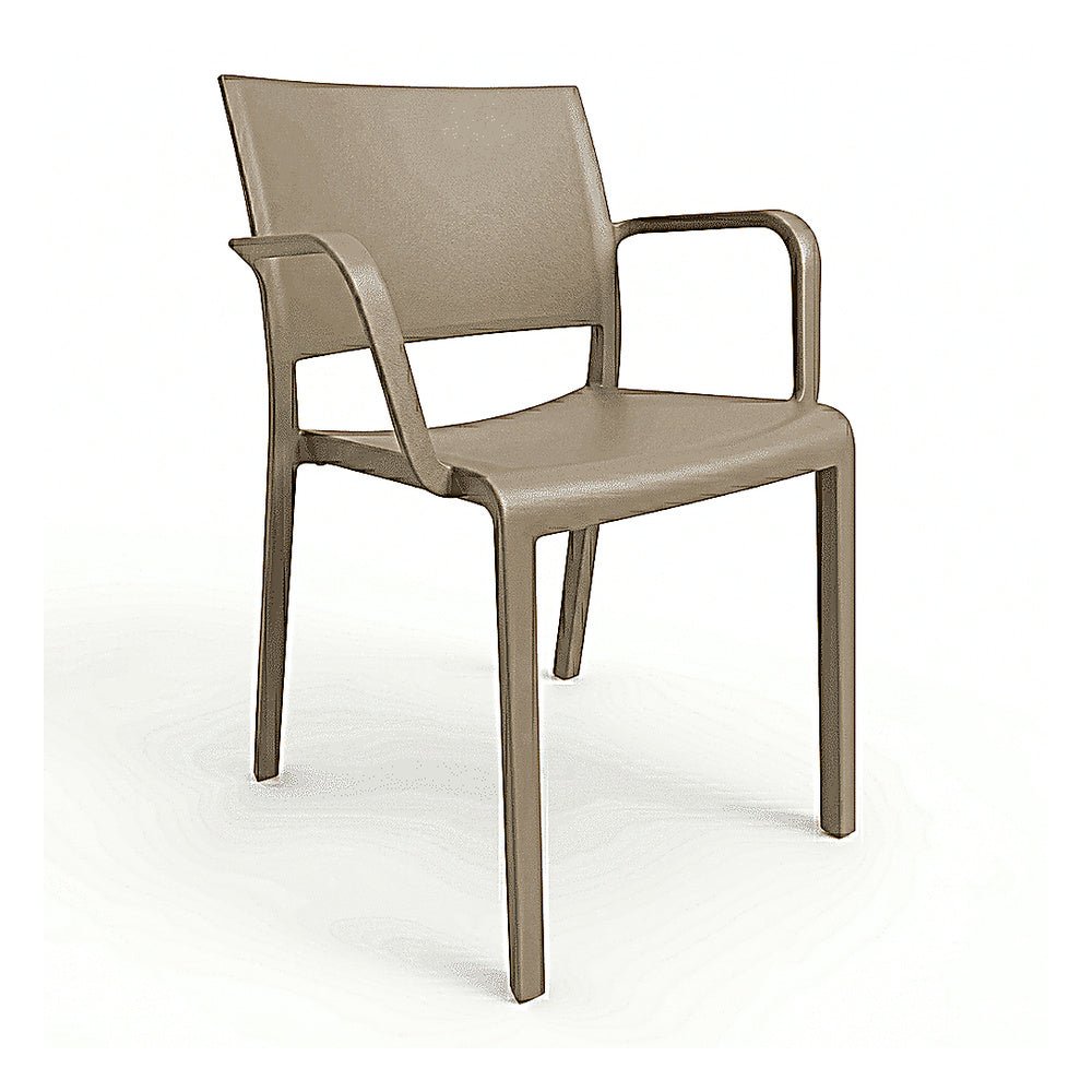 Silla Comercial para Cafetería Protección UV - RESOL NEW FIONA - Varios Colores - Asiento y Respaldo en Polipropileno - 03540 - Resol - NOGAL BEAT - Silla Comercial Exterior