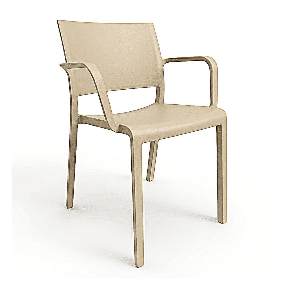 Silla Comercial para Cafetería Protección UV - RESOL NEW FIONA - Varios Colores - Asiento y Respaldo en Polipropileno - 07139 - Resol - NOGAL BEAT - Silla Comercial Exterior