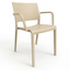 Silla RESOL NEW FIONA con brazos, apilable, en fibra de vidrio con polipropileno