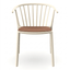 Silla Comercial para Cafetería Protección UV - RESOL WOODY - Varios Colores - Asiento Tapizado - 07093 - Resol - NOGAL BEAT - Silla Comercial Exterior