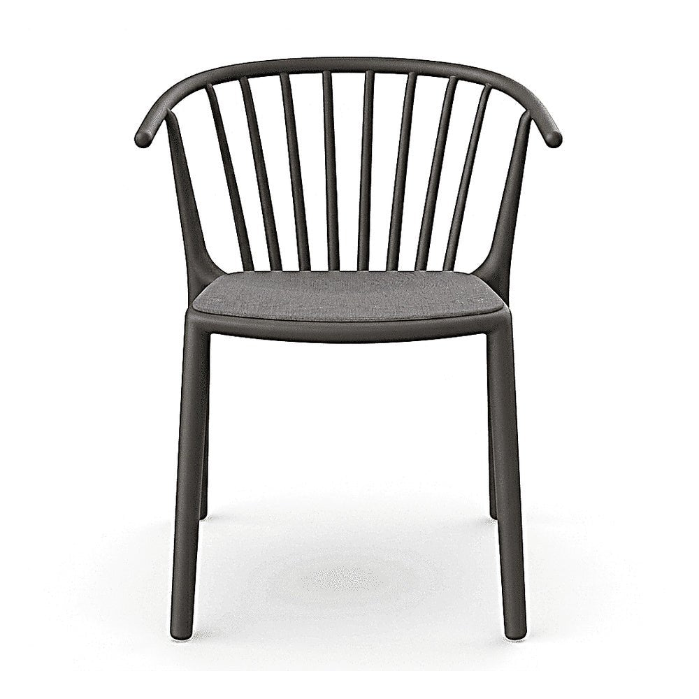 Silla Comercial para Cafetería Protección UV - RESOL WOODY - Varios Colores - Asiento Tapizado - 07097 - Resol - NOGAL BEAT - Silla Comercial Exterior