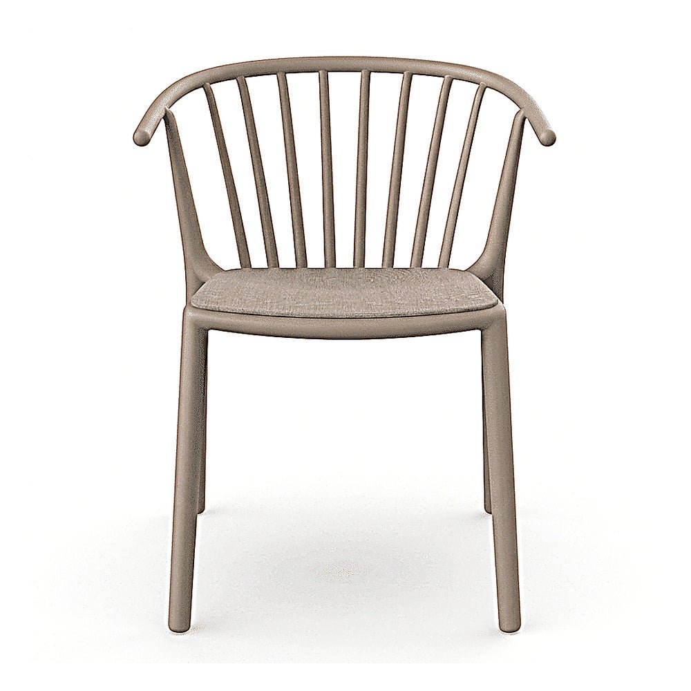 Silla Comercial para Cafetería Protección UV - RESOL WOODY - Varios Colores - Asiento Tapizado - 07094 - Resol - NOGAL BEAT - Silla Comercial Exterior
