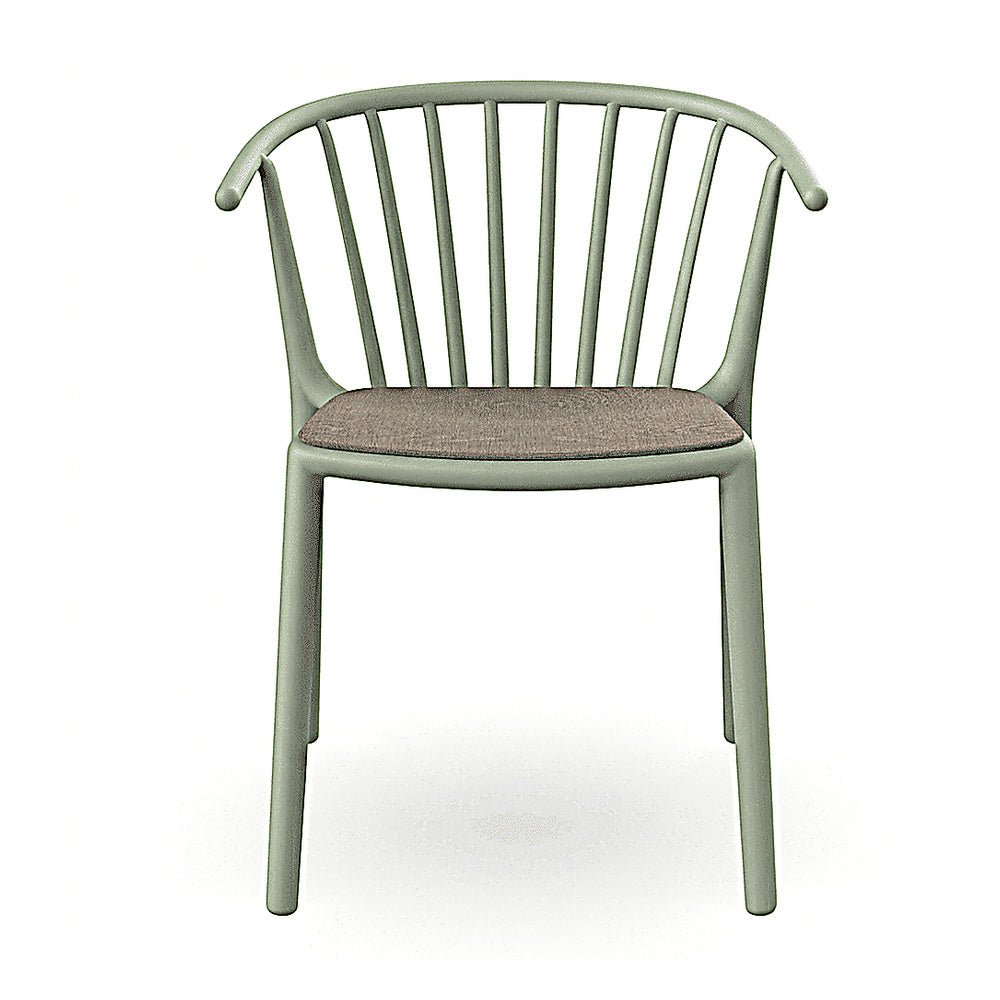 Silla Comercial para Cafetería Protección UV - RESOL WOODY - Varios Colores - Asiento Tapizado - 07096 - Resol - NOGAL BEAT - Silla Comercial Exterior
