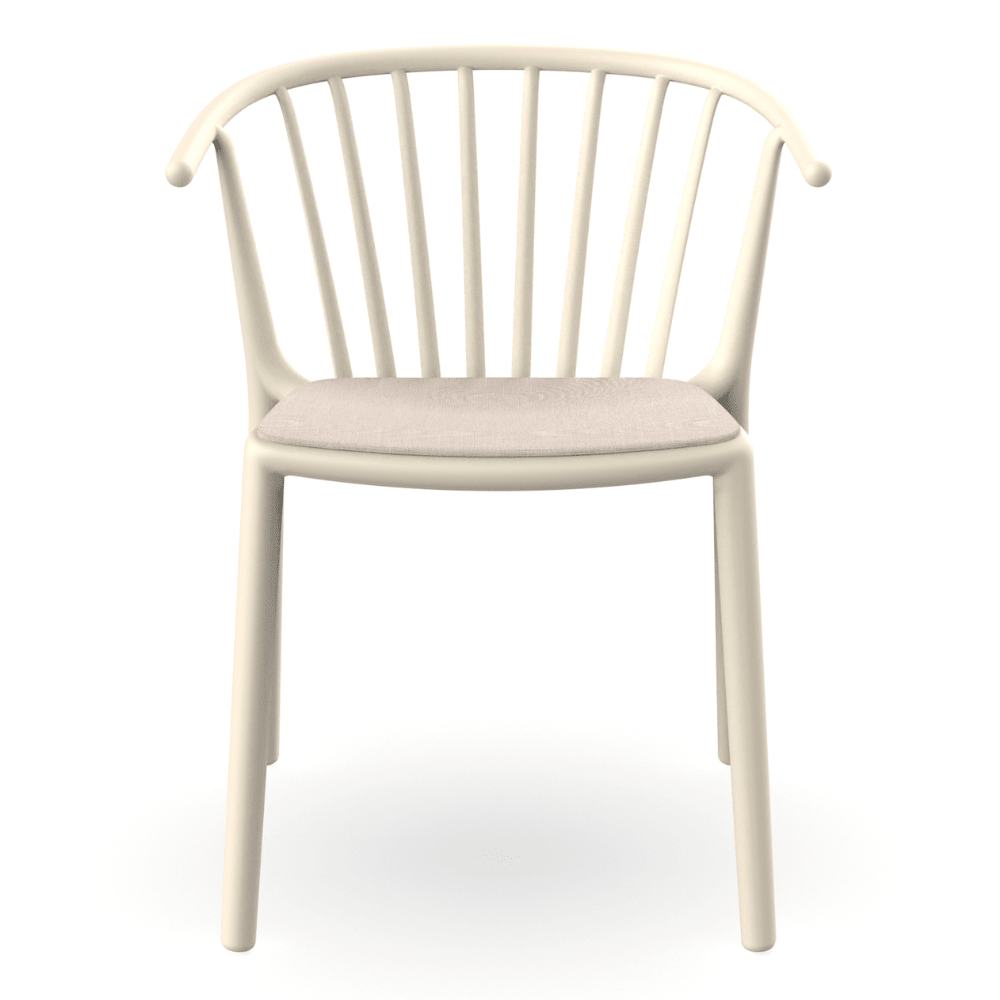 Silla Comercial para Cafetería Protección UV - RESOL WOODY - Varios Colores - Asiento Tapizado - 07092 - Resol - NOGAL BEAT - Silla Comercial Exterior