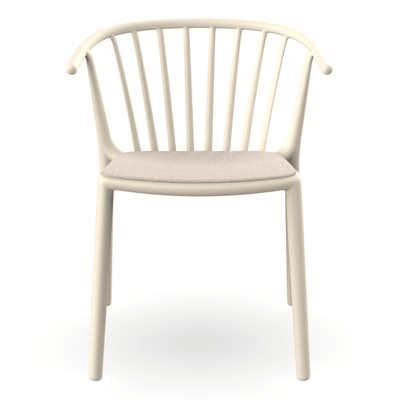 Silla Comercial para Cafetería Protección UV - RESOL WOODY - Varios Colores - Asiento Tapizado - 07092 - Resol - NOGAL BEAT - Silla Comercial Exterior