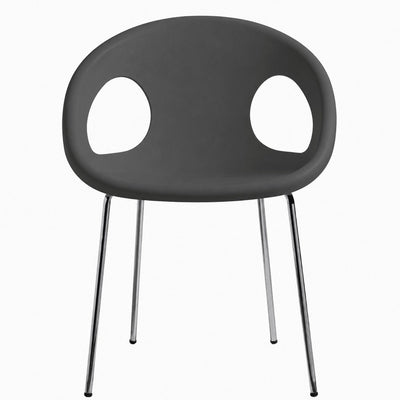 Silla Comercial para cafetería Reciclable - LABENZE DROP 155-15020 - Varios Colores - Tubular Acero Cromo - 155-15020 - Labenze - NOGAL BEAT - Silla Comercial Interior