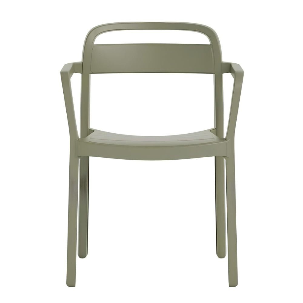 Silla Comercial Para Cafetería Reciclable - RESOL JUNE armchair - Varios Colores - Asiento y Respaldo en Polipropileno - June armchair - Resol - NOGAL BEAT - Sillas