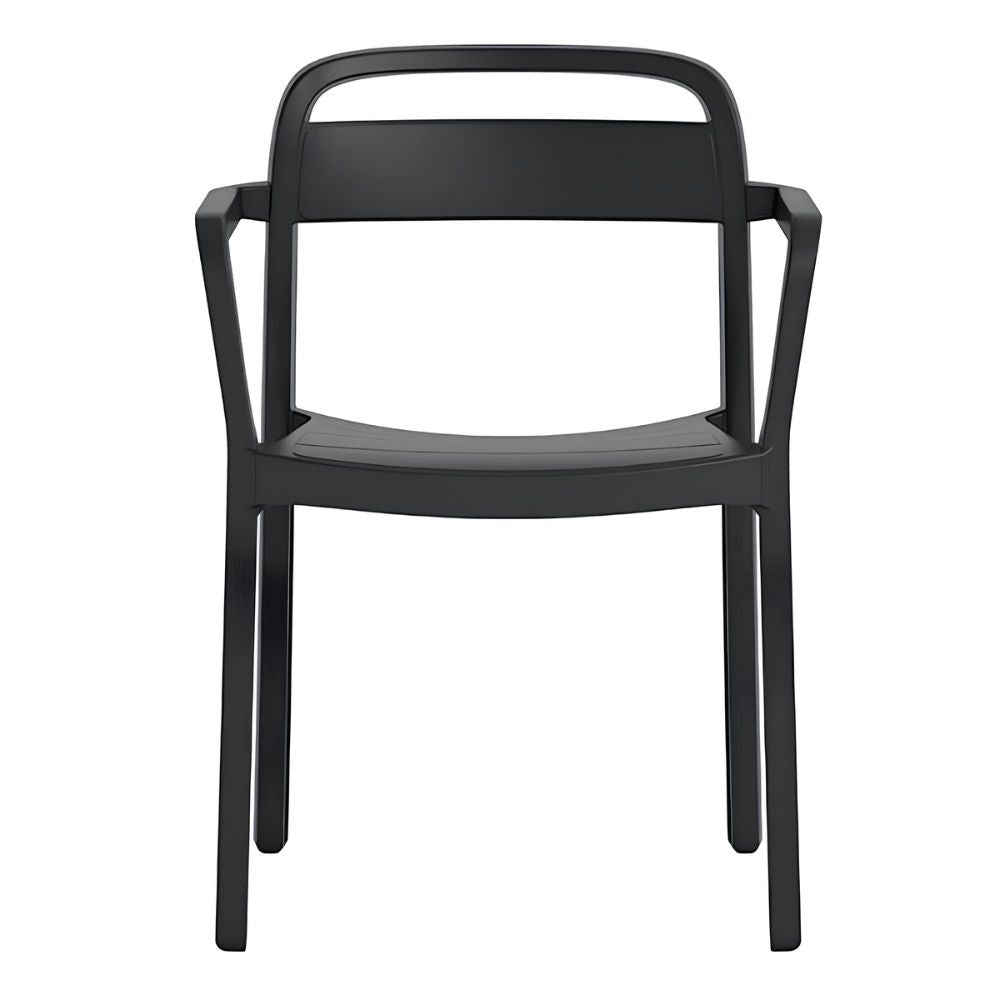 Silla Comercial Para Cafetería Reciclable - RESOL JUNE armchair - Varios Colores - Asiento y Respaldo en Polipropileno - June armchair - Resol - NOGAL BEAT - Sillas