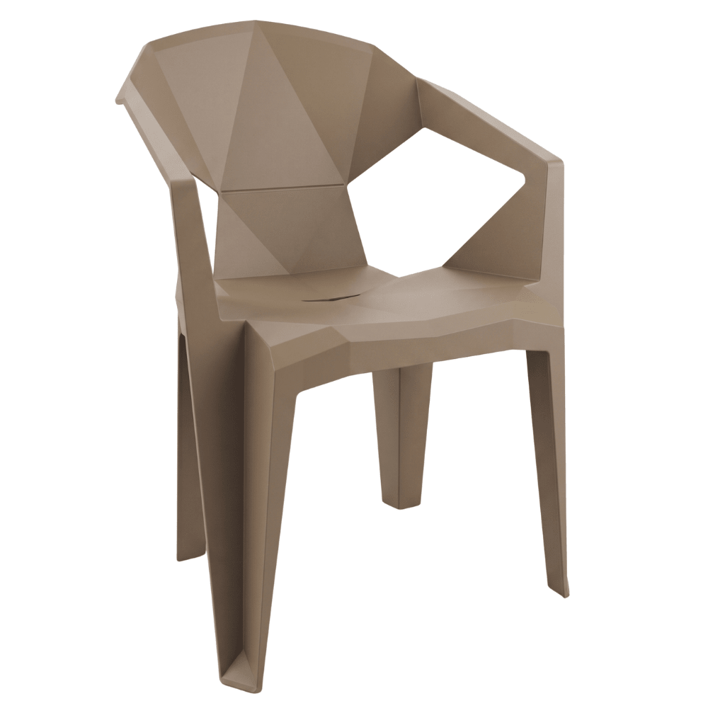 Silla Comercial para Cafetería y Comedor al Aire Libre Monobloc - RESOL DELTA - Varios Colores - Apilable con 4 Puntas y Protección UV - 03938 - Resol - NOGAL BEAT - Sillas