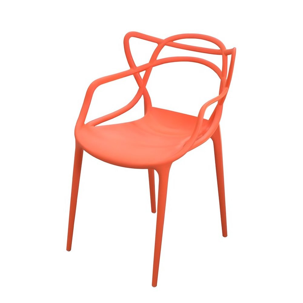 Silla comercial Nogal Beat Bremen de polipropileno con respaldo alto para cafetería y terraza