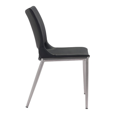 Silla Comercial para Cafetería - ZUO ACE 54x56 101280 - Varios Colores - Asiento y Respaldo Tapizados en Piel Sintética - 101280 - Zuo - NOGAL BEAT - Silla Comercial Interior