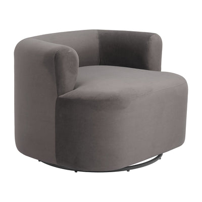 Silla Comercial para Cafetería - ZUO MUGAV - Gris - Asiento y Respaldo Tapizados en Tela Tipo Terciopelo - 110293 - Zuo - NOGAL BEAT - Silla Comercial Interior