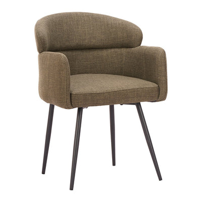 Silla Comercial para Cafetería - ZUO MUSGO - Verde - Asiento y Respaldo Tapizados en Lino Sintético - 111071 - Zuo - NOGAL BEAT - Silla Comercial Interior