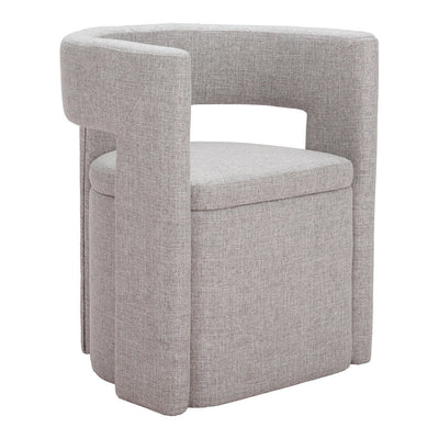 Silla Comercial para Cafetería - ZUO PAPUA - Gris - Asiento y Estructura en Tela de Alto Desempeño 100% Poliéster - 109993 - Zuo - NOGAL BEAT - Silla Comercial Interior
