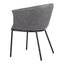 Silla Comercial para Comedor de Empresa - ZUO GARSTON - Varios Colores - Asiento y Respaldo Tapizados en Piel Sintética - 110175 - Zuo - NOGAL BEAT - Silla Comercial Interior