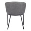 Silla Comercial para Comedor de Empresa - ZUO GARSTON - Varios Colores - Asiento y Respaldo Tapizados en Piel Sintética - 110175 - Zuo - NOGAL BEAT - Silla Comercial Interior
