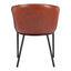 Silla Comercial para Comedor de Empresa - ZUO GARSTON - Varios Colores - Asiento y Respaldo Tapizados en Piel Sintética - 110176 - Zuo - NOGAL BEAT - Silla Comercial Interior