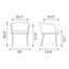 Silla Comercial para Comedor de Empresa - ZUO GARSTON - Varios Colores - Asiento y Respaldo Tapizados en Piel Sintética - 110176 - Zuo - NOGAL BEAT - Silla Comercial Interior