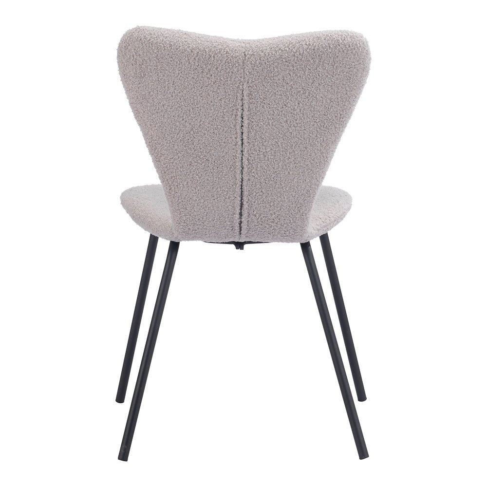 Silla Comercial para Desayunador - ZUO THIBIDEAUX - Varios Colores - Asiento y Respaldo Tapizados en Tela Tipo Borrego - 109659 - Zuo - NOGAL BEAT - Silla Comercial Interior