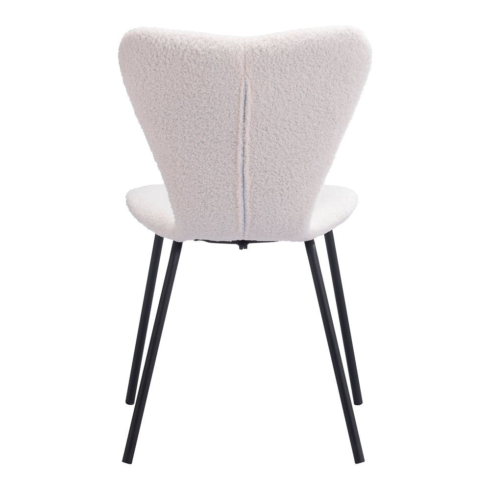 Silla Comercial para Desayunador - ZUO THIBIDEAUX - Varios Colores - Asiento y Respaldo Tapizados en Tela Tipo Borrego - 109658 - Zuo - NOGAL BEAT - Silla Comercial Interior