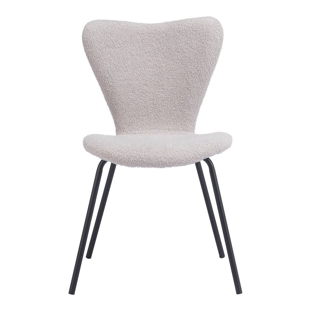 Silla Comercial para Desayunador - ZUO THIBIDEAUX - Varios Colores - Asiento y Respaldo Tapizados en Tela Tipo Borrego - 109659 - Zuo - NOGAL BEAT - Silla Comercial Interior