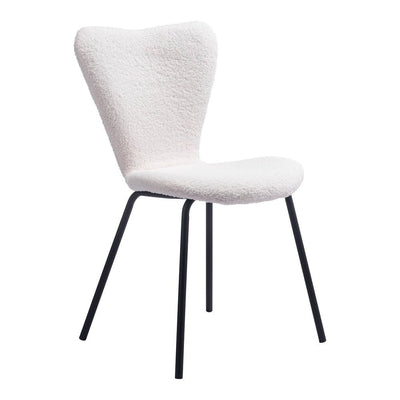 Silla Comercial para Desayunador - ZUO THIBIDEAUX - Varios Colores - Asiento y Respaldo Tapizados en Tela Tipo Borrego - 109658 - Zuo - NOGAL BEAT - Silla Comercial Interior