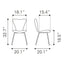 Silla Comercial para Desayunador - ZUO THIBIDEAUX - Varios Colores - Asiento y Respaldo Tapizados en Tela Tipo Borrego - 109658 - Zuo - NOGAL BEAT - Silla Comercial Interior