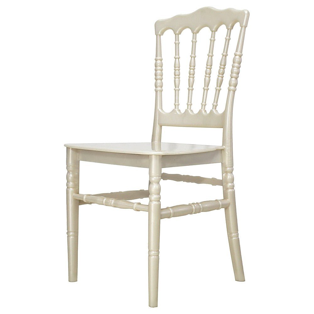 Silla Comercial para Eventos y Banquetes Estilo Vintage - KINGSTRONG JM VERSALLES SILL0020319 - Varios Colores - Asiento y Respaldo en Polipropileno - SILL0020319 - Mundo In - NOGAL BEAT - Silla Comercial Interior