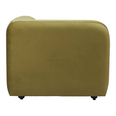 Silla Comercial para Food Court - ZUO BIAK CORNER - Verde - Asiento y Respaldo Tapizados en Tela Tipo Terciopelo - 109996 - Zuo - NOGAL BEAT - Silla Comercial Interior