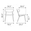 Silla Comercial para Food Court - ZUO CHARON - Varios Colores - Asiento y Respaldo Tapizados en Piel Sintética - 110259 - Zuo - NOGAL BEAT - Silla Comercial Interior