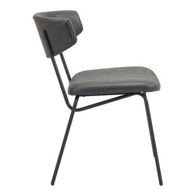 Silla Comercial para Food Court - ZUO CHARON - Varios Colores - Asiento y Respaldo Tapizados en Piel Sintética - 110259 - Zuo - NOGAL BEAT - Silla Comercial Interior