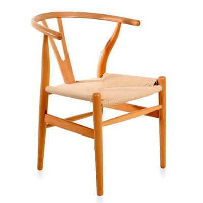 Silla Comercial para Hotel Tipo Hans Jorgen Wegner - NOGAL BEAT COPENHAGUE - Varios Colores - Asiento Tejido Fibra Natural y Estructura Madera - SILLA COPENHAGUE - MDO - NOGAL BEAT - Silla Comercial Interior