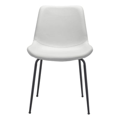 Silla Comercial para Hotel - ZUO BYRON DINING CHAIR WHITE 101779 - Blanco - Asiento y Respaldo Tapizados - 101779 - Zuo - NOGAL BEAT - Sillas