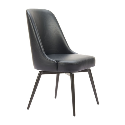 Silla Comercial para Hotel - ZUO KEPPEL - Varios Colores - Asiento y Respaldo Tapizados en Piel Sintética - 110843 - Zuo - NOGAL BEAT - Silla Comercial Interior