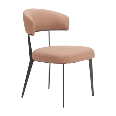 Silla Comercial para Hotel - ZUO LOOM - Camel - Asiento y Respaldo Tapizados en Piel Sintética - 110831 - Zuo - NOGAL BEAT - Silla Comercial Interior
