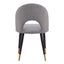 Silla Comercial para Hotel - ZUO MENLO - Varios Colores - Asiento y Respaldo Tapizados en Tela Tipo Terciopelo - 109874 - Zuo - NOGAL BEAT - Silla Comercial Interior