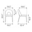 Silla Comercial para Hotel - ZUO MENLO - Varios Colores - Asiento y Respaldo Tapizados en Tela Tipo Terciopelo - 109874 - Zuo - NOGAL BEAT - Silla Comercial Interior