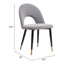 Silla Comercial para Hotel - ZUO MENLO - Varios Colores - Asiento y Respaldo Tapizados en Tela Tipo Terciopelo - 109874 - Zuo - NOGAL BEAT - Silla Comercial Interior