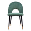 Silla Comercial para Hotel - ZUO MENLO - Varios Colores - Asiento y Respaldo Tapizados en Tela Tipo Terciopelo - 109875 - Zuo - NOGAL BEAT - Silla Comercial Interior
